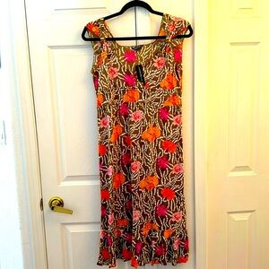 Chaney KC NWT Floral Print Midi Dress Size Small